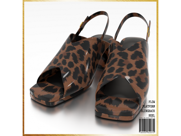 Vogue Verve: Mirosims2020’s Slingback Heels (Flow Platform Elegance) #HighFashion