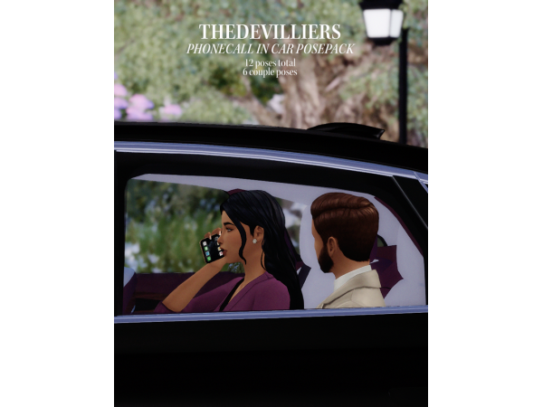 307088 thedevilliers phonecall in car posepack sims4 featured image