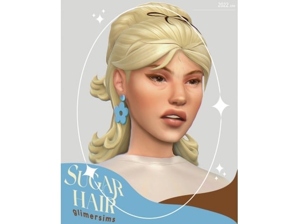 GlimmerSims’ Sweet Tresses: Alpha Hair Collection (Female Updos & Medium Styles) #AlphaCC