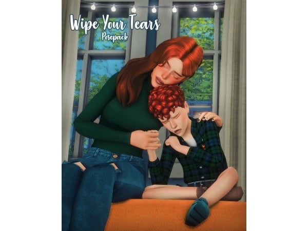 307633 wipe your tears posepack sims4 featured image