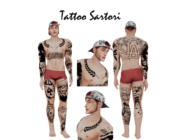 Ink Master’s Showcase (Pack Tattoo Male Part 02) – Sartori Poses & AlphaCC Essentials