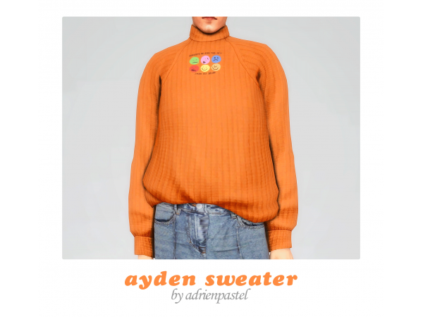 Ayden’s Allure: Cozy Chic Sweaters by AdrienPastel (AlphaCC Male Collection)