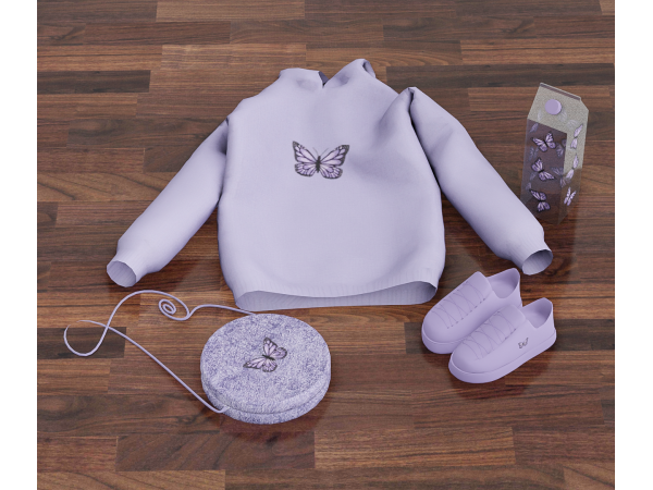 308831 pastel butterfly ootd decor set sims4 featured image