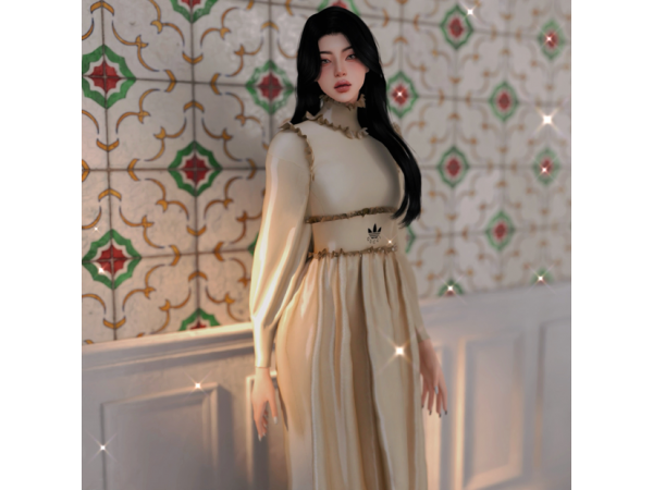 Chih’s Elegance: Satin Long Dress for Alpha Females (Trendy Clothing Sets)