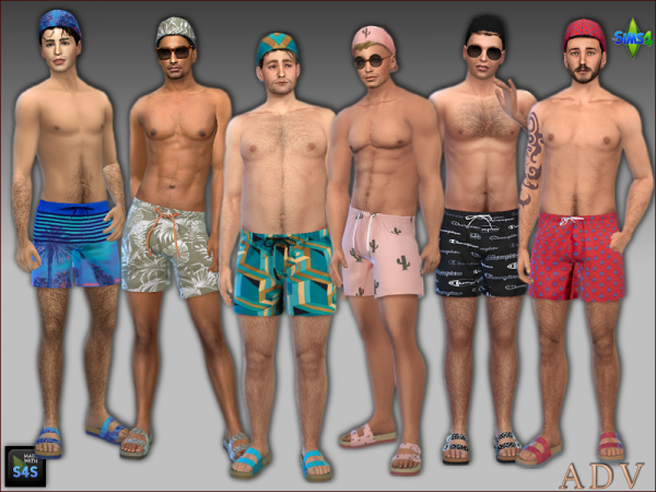 309106 swim trunks caps and shoes for adults sims4 featured image