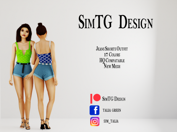309435 simtg design jeans shorts outfit sims4 featured image