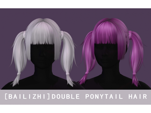 309509 double ponytail hair by bailizhi sims4 featured image