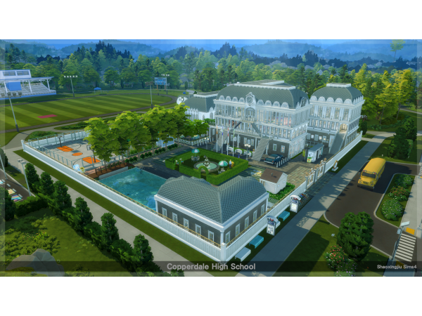 Copperdale High Chronicles: Shaoxingjiu’s Sims4 Masterpiece (#AlphaCC, #LotsCommunity, #Schools)