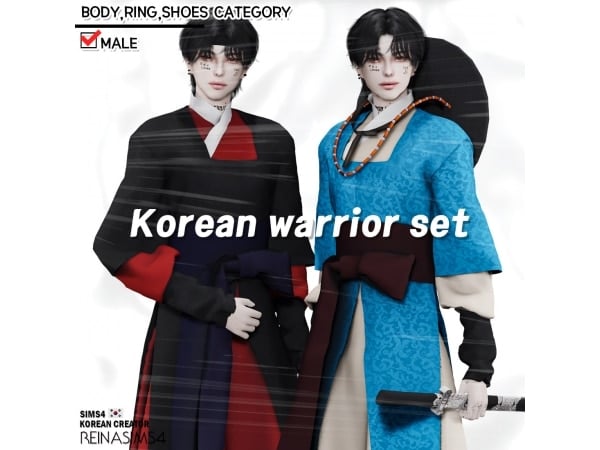 309911 korean warrior set by reina sims4 sims4 featured image