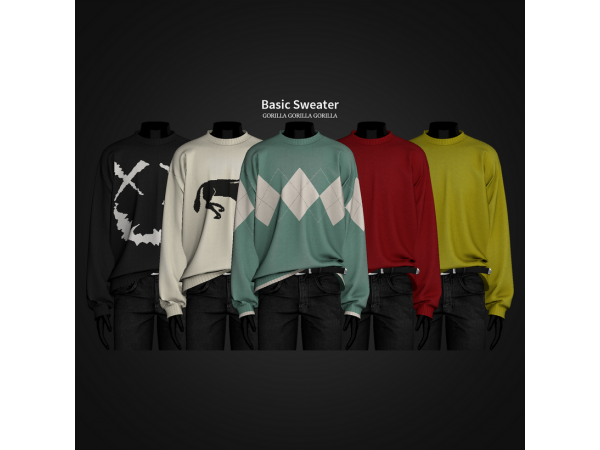 GorillaX3’s Classic Comfort: Essential Sweaters for Men (AlphaCC Collection)