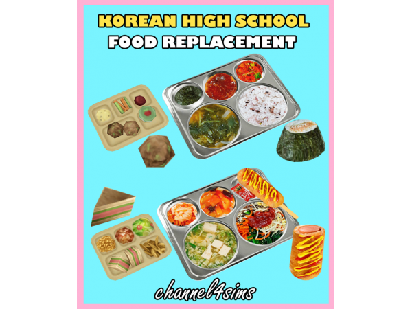 Seoul Savory Swap: Channel4Sims’ Korean High School Food Accessories (#AsianCC #KoreanCC #AlphaCC)