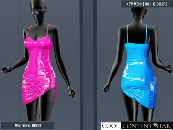 Cool Content Star: Sizzle in Style with Mini Vinyl Dresses