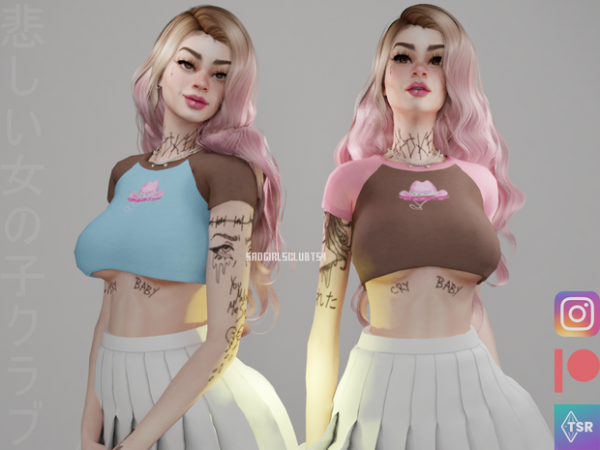 310505 o mighty miss rodeo crop tee by sad girls sims4 featured image