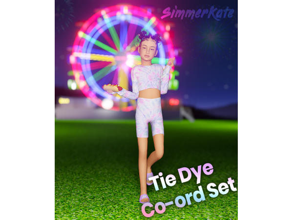 310523 kids tie dye co ord set sims4 featured image