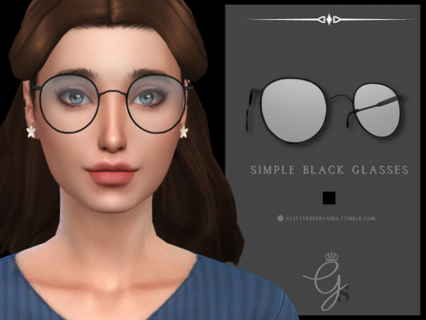 313287 simple black glasses by glitterberry sims sims4 featured image