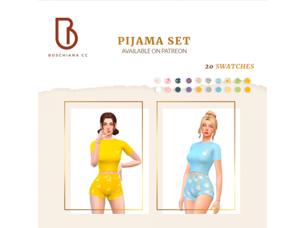 313301 pijama set by boschiana cc sims4 featured image