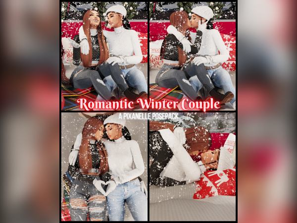 313603 pixanelle romantic winter couple posepack sims4 featured image