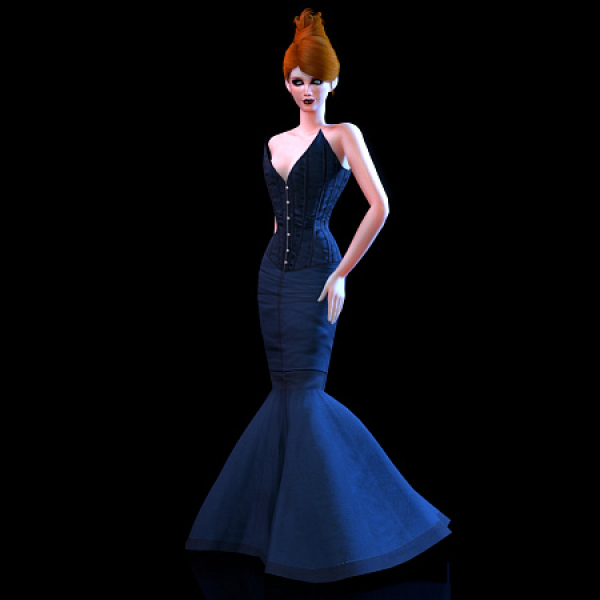 Elegance Enwrapped: Alpha’s Majestic Long Corset Dress Collection