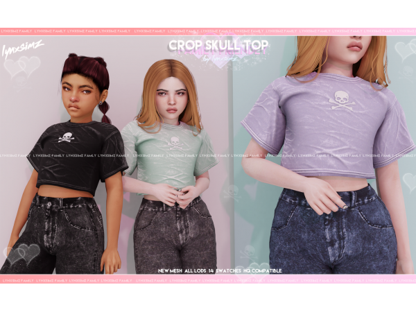 316171 skull t shirt child 128156 by lynxsimz family sims4 featured image