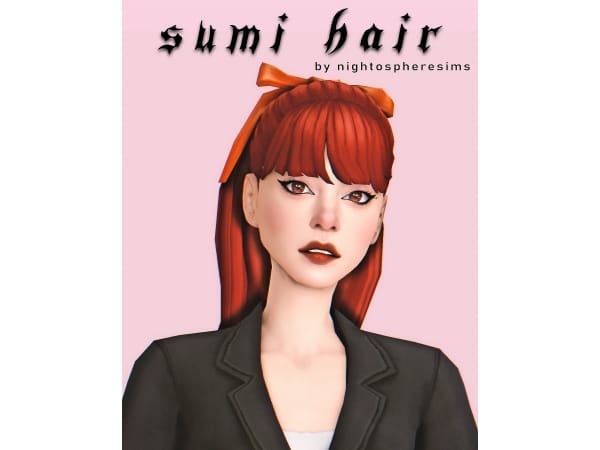 Sumi’s Twilight Tresses by NightosphereSims (Alpha Hair, Female Updos & Medium Styles)
