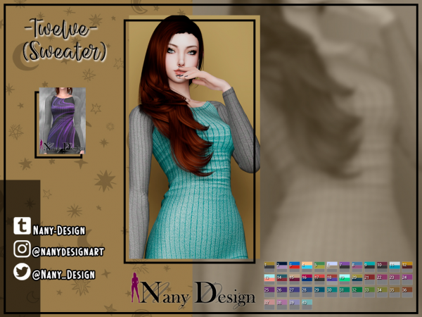 Cozy Couture: Nany’s Twelve-Fix Sweater Collection (AlphaCC Female Tops)