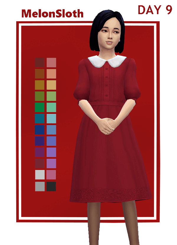 316685 advent 2022 day 9 akane dress for children sims4 featured image