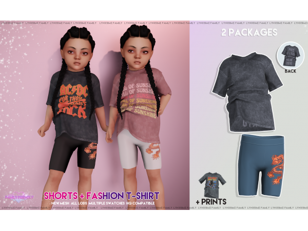 LynxSimz Little Trendsetters: Chic Toddler Tops & Shorts Sets (Fashion Forward Family)