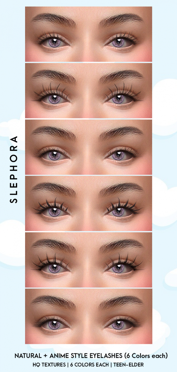 Search Results 72 SlephoraLashArtistry – Max 14 Natural Anime Eyelashes (AlphaCC, Slephora#Makeup, #Eyelashes)