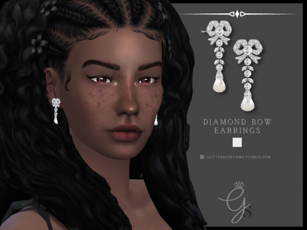 317487 diamond bow earrings by glitterberry sims sims4 featured image