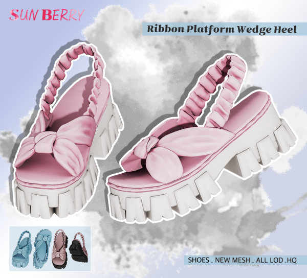 Sunberry Siren: Exclusive Early Access to Ribbon Platform Wedge Heels (22.70)