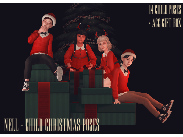 317668 child christmas poses 40 acc gift box 41 by nell sims4 featured image