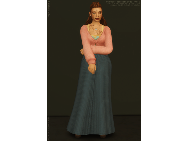 317774 pricila sweater and tank top juraci skirt sims4 featured image