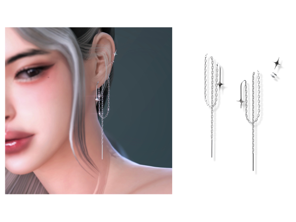 Chih’s Enigma: Twisted Chain Earrings (Elegant Accessory Highlight)