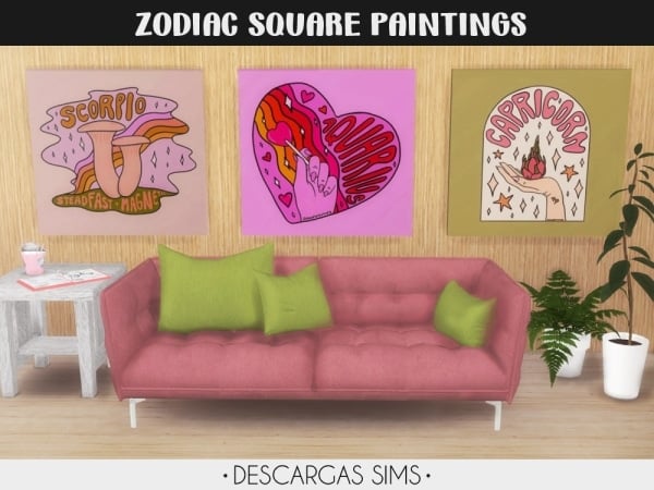 Descargassims’ Zodiac Square Paintings (Paintings & Decor)