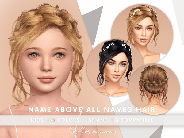 Above All Names Toddler Hair (SonyaSims  Bangs, Hats & Accessories Pack)