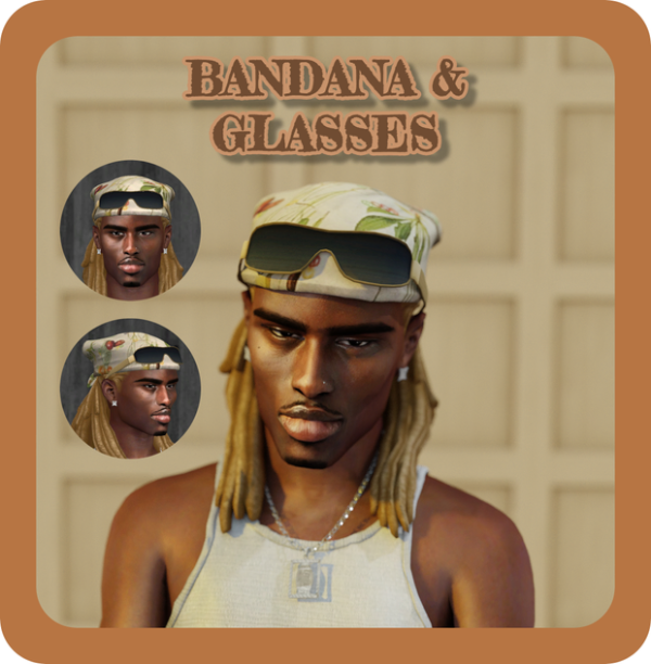 UrbanChic Ensemble (Khadijah551’s Bandana  & Glasses – Male Accessories, Hats, Bracelets, AlphaCC)