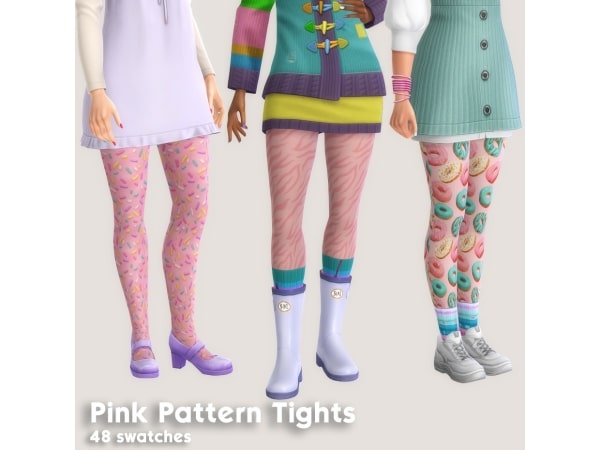 320147 pink and red pattern tights sims4 featured image