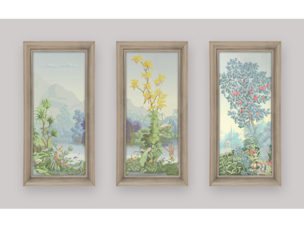 Simplistic Elegance: Silk-Framed Mural for Chic Wall Decor (#AlphaCC Collection)