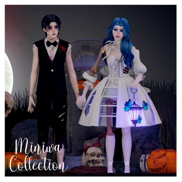 Miniwa’s Enchanted Elegance: Corpse Bride & Vivian Outfits (Updated Collection)