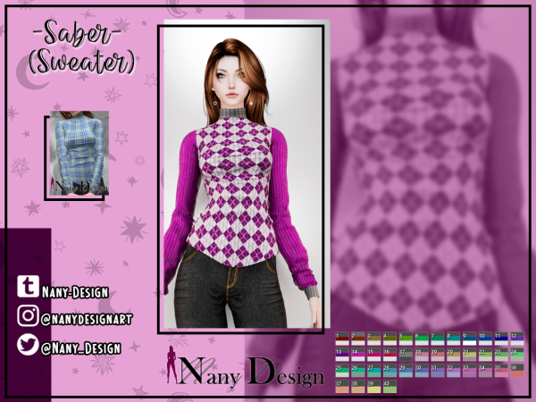 Saber Chic: Nany Design’s Ultimate Sweater Collection (Female Tops & Sets)