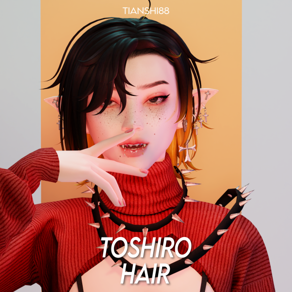 Toshiro Tresses by Tianshi: AlphaCC’s Medium Female Hair Elegance