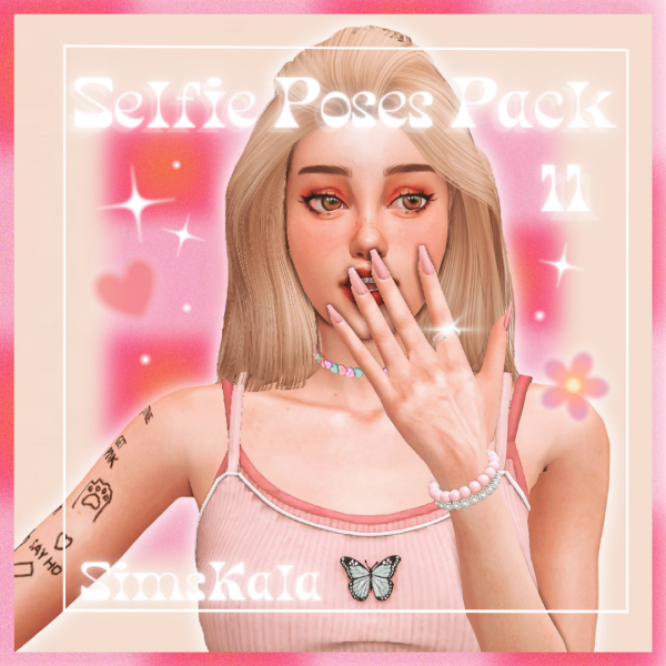 320721 simskala selfie poses pack by sims kala sims4 featured image
