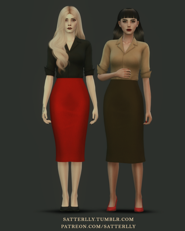 Satterlly’s Elegance (Formal Skirt and Blouse Outfit #1)