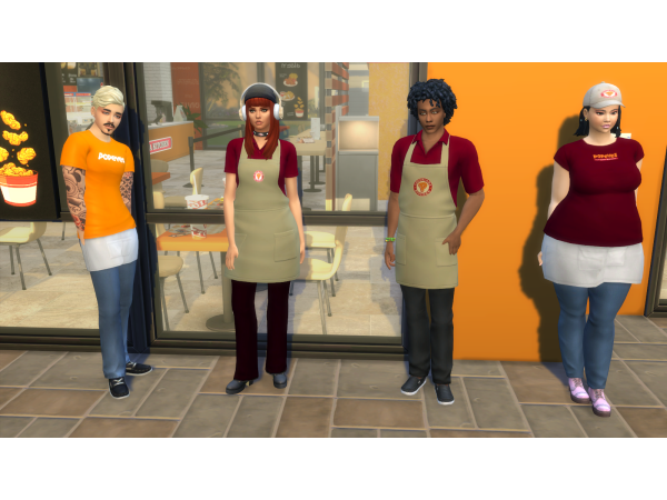 320978 popeyes uniform cap by depressedsimmer sims4 featured image