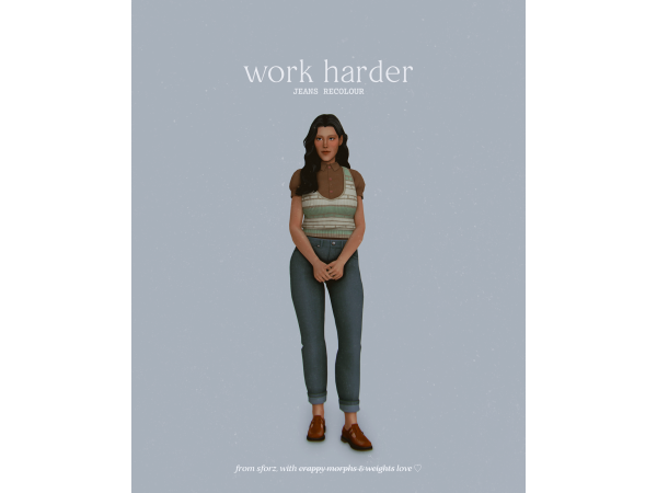 321207 work harder jeans by sforzinda sims4 featured image