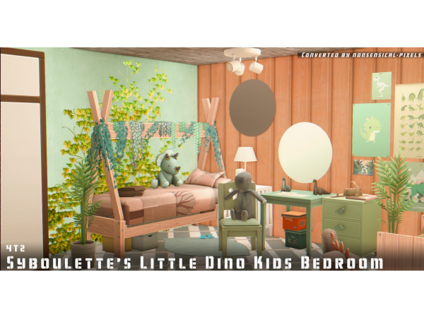 321947 4t2 conversion of syboulette s little dino kids bedroom sims2 featured image