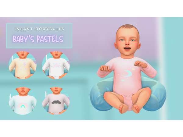 322210 infant bodysuits baby 39 s pastels by simdriella sims4 featured image