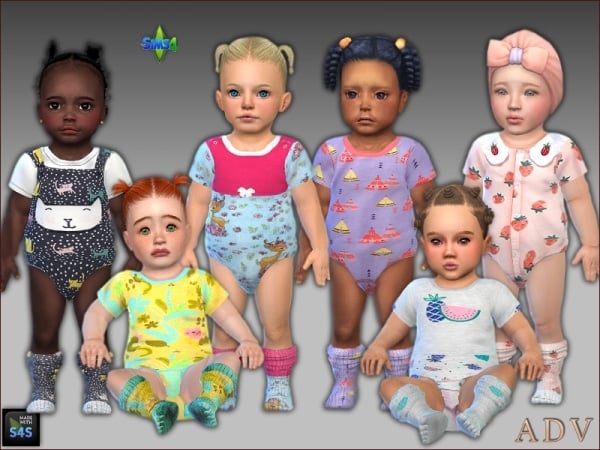 322386 onesies and socks for infant girls sims4 featured image