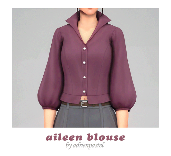 Aileen’s Allure: Chic AdrienPastel Blouses for Trendsetting Wardrobes (Female Tops & Sets)