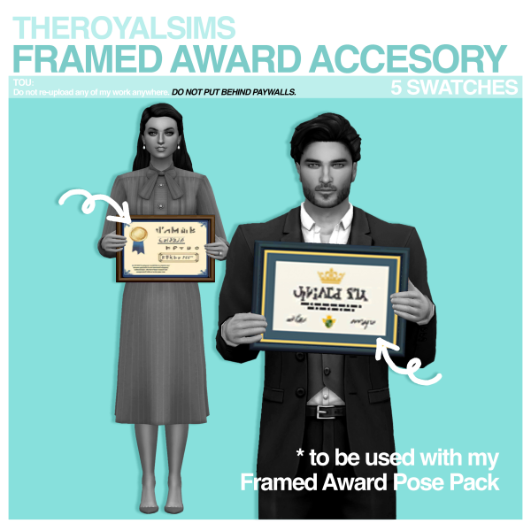 325047 theroyalsims framed award accessory by the royal sims sims4 featured image